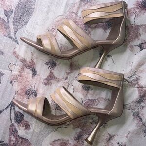 Donald J.Pliner New Donald Pliner Metallic Strappy Stiletto Heel Sandal 8.5